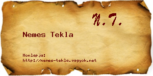 Nemes Tekla névjegykártya