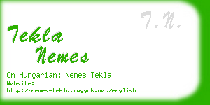 tekla nemes business card